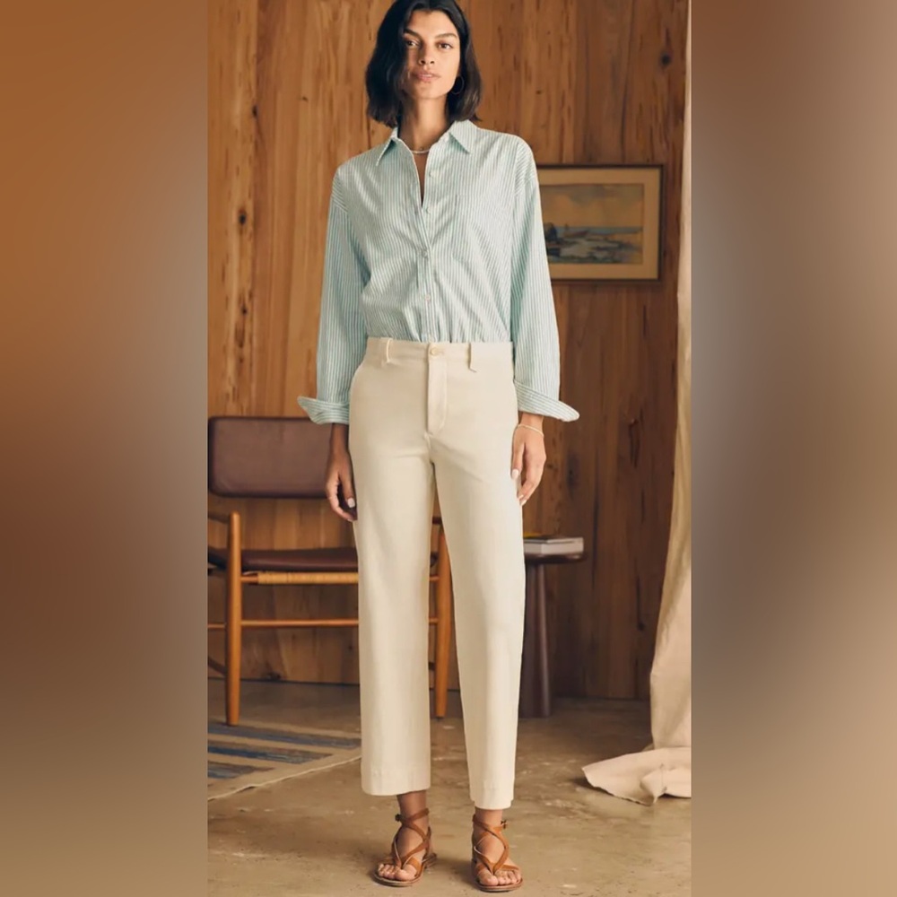 NWT Faherty Coastline Knit Chino in Color: Salt